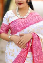 Kashmeri Katan Saree With Blause Pieace - Image 2